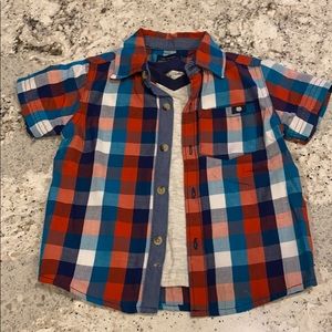 Lucky Brand Plaid Shirt Set 18mo